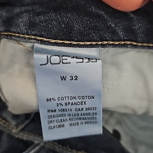 Joe’s Ripped Keagan Distressed Mid Rise Straight Jeans Dark Wash Blue Size 32 - Picture 8 of 9